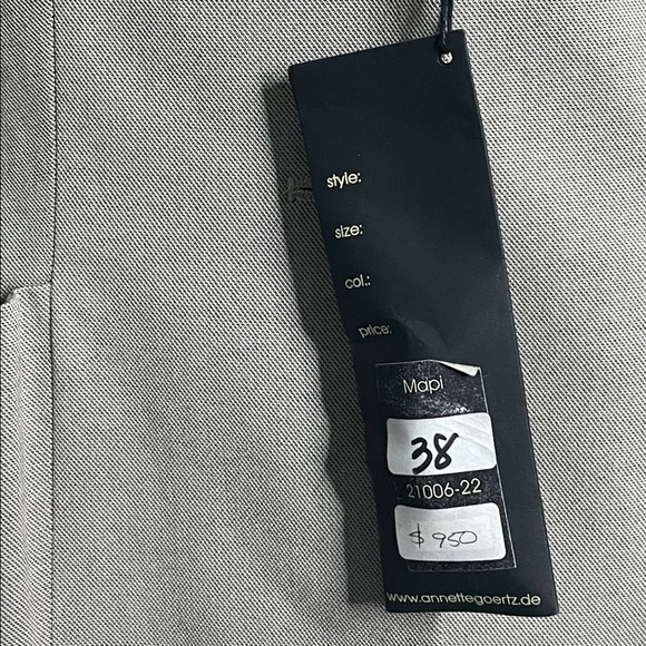 ANNETTE GORTZ Button Up Cotton Suit Jacket Blazer - Picture 7 of 10